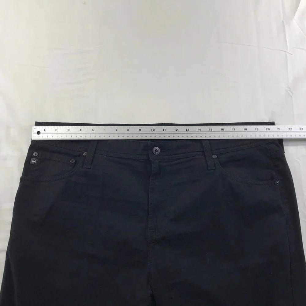 AG Adriano Goldschmied The Everett Slim Straight Black Pants 40x32 1794SUDSBA 32